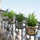 DONICA Doniczka Balkonowa NA BALKON WISZĄCA METALOWA STELAŻ Czarna 22cm 8