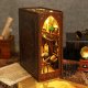 DIY Drewniane PUZZLE 4D OŚWIETLENIE BIBLIOTEKA PODPÓRKA NA PÓŁKĘ DO KSIĄŻEK 11
