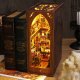 DIY Drewniane PUZZLE 4D OŚWIETLENIE BIBLIOTEKA PODPÓRKA NA PÓŁKĘ DO KSIĄŻEK 12