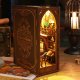 DIY Drewniane PUZZLE 4D OŚWIETLENIE BIBLIOTEKA PODPÓRKA NA PÓŁKĘ DO KSIĄŻEK 6