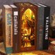 DIY Drewniane PUZZLE 4D OŚWIETLENIE BIBLIOTEKA PODPÓRKA NA PÓŁKĘ DO KSIĄŻEK 8