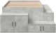 vidaXL Stelaż łóżka  Szary beton Materiał drewnopochodny 100 x 200 cm 7