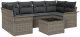 vidaXL Zestaw sofy ogrodowej 7-częściowy z poduszkami Szary Polirattan 2