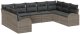 vidaXL Zestaw sof ogrodowych Zestaw 9 Szary Rattan, Poliester 2