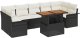 vidaXL Zestaw 8 Częściowy Kanap Ogrodowych z Poduszkami Czarny Poli Rattan Akacja 2