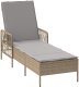 vidaXL Leżak Słoneczny Beżowy i jasnoszary Rattan PE 157 x 55 x 92 cm 2