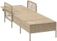 vidaXL Leżak Słoneczny Beżowy i jasnoszary Rattan PE 157 x 55 x 92 cm 5