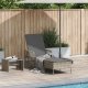 vidaXL Leżak Jasnoszary PE Rattan 157 x 55 x 92 cm Składany 1