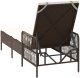 vidaXL Leżak Brązowo-kremowy Rattan PE 157 x 55 x 92 cm Składany 8