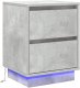 vidaXL Szafka nocna  z LED-ami Beton Szary 39x34,5x50 cm 1