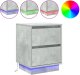 vidaXL Szafka nocna  z LED-ami Beton Szary 39x34,5x50 cm 3