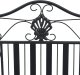 vidaXL Ławka metalowa Czarna Metal Standardowa Wstawki dekoracyjne 8