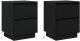 vidaXL Szafki Nocne z LED 2 szt. Czarny 39x34.5x50 cm 1