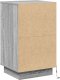 vidaXL Szafka nocna z LED Szary Sonoma 39x34,5x65 cm Drewno inżynieryjne 8