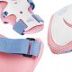 NA0189 ZESTAW LED ŁYŻWOROLKI OCHRANIACZE MOONBEAM BIAŁE ROZM. M(35-38) NILS EXTREME 9