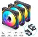 Jonsbo ZL-120B PWM ARGB Lüfter 3er Pack, reguläre Ausrichtung - 120mm, schwarz 2