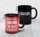 Mad Monkey - Tasse "Caution I am Hot" - mit Farbwechsel 1