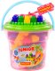 Polesie 24385 Klocki Junior 57 elementów w różowym wiaderku Maxi z pokrywką 1