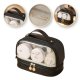 Kosmetyczka organizer na kosmetyki czarna dwupoziomowa 23x13,5x16cm KS115CZ 1