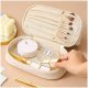 Kosmetyczka organizer na kosmetyki kremowa dwupoziomowa 23x13,5x16cm KS115B 4