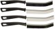 Szczotka do czyszczenia fug szczelin mycia kuchni wąska szczelinowa dluga 4 x 230mm (2X biała + 2x czarna) nylon 1
