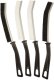 Szczotka do czyszczenia fug szczelin mycia kuchni wąska szczelinowa dluga 4 x 230mm (2X biała + 2x czarna) nylon 1