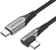 Kabel kątowy USB Vention TAKHF USB-C do USB-C 5A (szary) 1