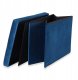 Pufa składana XL z guzikami - 60x38x38cm aksamit granat 3
