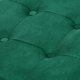 Pufa składana XL z guzikami - 60x38x38cm aksamit zielona 5