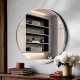 Lustro LOFT FI60cm srebrne  YX-04 ścienne okrągłe łazienkowe do salonu sypialni loftowe Industrialne minimalistyczne 2