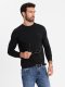 Longsleeve męski SLIM FIT z elastanem i printem  czarny V1 OM-LSBC-0124 S 3