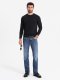 Longsleeve męski SLIM FIT z elastanem i printem  czarny V1 OM-LSBC-0124 S 4