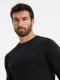 Longsleeve męski SLIM FIT z elastanem i printem  czarny V1 OM-LSBC-0124 XXL 2