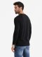 Longsleeve męski SLIM FIT z elastanem i printem  czarny V1 OM-LSBC-0124 XXL 5