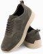 Lekkie zamszowe męskie sneakersy w stylu sportowym  oliwkowe V1 OM-FOSL-0205 44 2