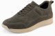 Lekkie zamszowe męskie sneakersy w stylu sportowym  oliwkowe V1 OM-FOSL-0205 44 5