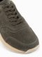 Lekkie zamszowe męskie sneakersy w stylu sportowym  oliwkowe V1 OM-FOSL-0205 44 6