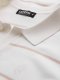 Męski longsleeve polo w poziome paski z wiskozą  biało-beżowy V4 OM-POLS-0146 XXL 5