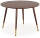 Stół okrągły DOMENICO 110x110 orzech/złoty HALMAR 1