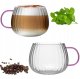 Vialli Design - Tulip zestaw dwóch szklanek z różowym uchem 350ml 10