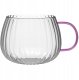 Vialli Design - Tulip zestaw dwóch szklanek z różowym uchem 350ml 8