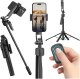 Kijek Selfie Stick Quadrapod Alogy TrackPod 2w1 z uchwytem na telefon i mocowaniem 1/4 Funkcja śledzenia twarzy  kompatybilny z iPhone Android 10