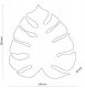 Kinkiet w kształcie liścia 35x39 Lampa ścienna monstera 3xG9 metalowa 3
