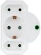 REV Steckdosenadapter 3-fach mit Überspannungsschutz, weiß 1