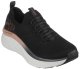 Buty damskie SKECHERS Relaxed Fit: D'LUX WALKER LET IT GLOW (149366-BKRG) 41 1