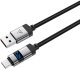 Kabel USB Acefast USB-A - USB-C 1.2 m Niebieski (6974316283737) 2