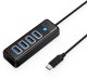 HUB USB Orico Hub rozdzielacz PW4U-C3 USB-C - 4x USB-A - czarny Hub rozdzielacz PW4U-C3 USB-C - 4x USB-A - czarny 1