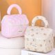 Kosmetyczka rozkładana elegancka kuferek pikowana BUNNY różowa KS131R 3