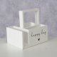 Drewniany organizer na przybory kuchenne, 20 x 20 cm 3