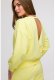 B293 Bluza z otwartymi plecami - cytrynowa (kolor żółty, rozmiar M) 1